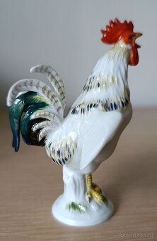 Porcelánová soška kohout Meissen - 4