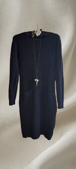 Just Woman černé copánkové svetrové šaty - 4