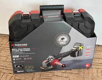 Aku úhlová bruska Parkside|+4Ah baterie,rychlonabíječka - 4