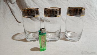Retro zdobené skleničky 3ks - 4