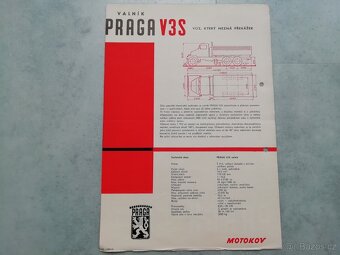Praga V3S valník - prospekt - originál - doprava v ceně - 4