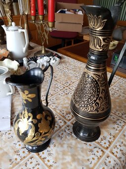 Mosazné vázy, misky, konvice - 4