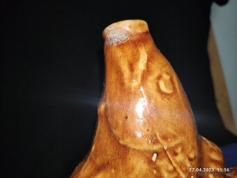 Dekorace - Keramický džbánek ryba + menší kalíšky - 4