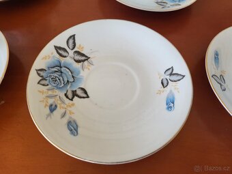 SOUPRAVA KÁVOVÁ S MODROU RŮŽIČKOU- KRÁSNÁ - 4