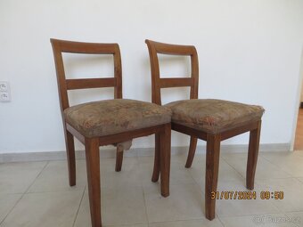 2 Židle Biedermeier na renovace - 4