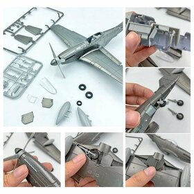 4D model nacvakávací stavebnice Mustang P-51D(stříbrná) 1:48 - 4