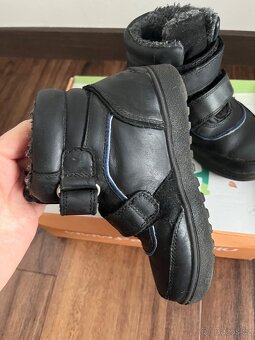 Dětské chlapecké klučičí zimní kožené teplé boty Ponte - 4