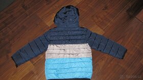 Zimní šedo-modrá zimní bunda vel. 104/110 - 4