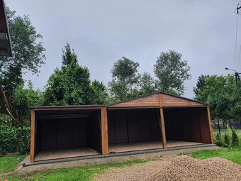 Plechová garáž 6x5m + 3x5m - 4