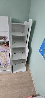 Dětská dvoupatrová postel se schody + matrace - 4
