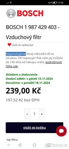 Vzduchový filtr touran 1t1 - 4