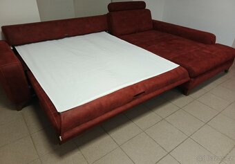ROZKLÁDACÍ rohová sedací souprava - jak NOVÁ, TOP STAV - 4