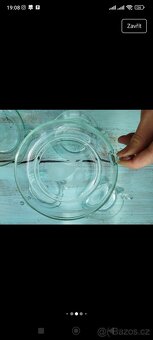 Starožitná kompotová sada sklo - 4