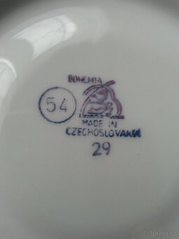 Talířky porcelán se zlatým okrajem - 4