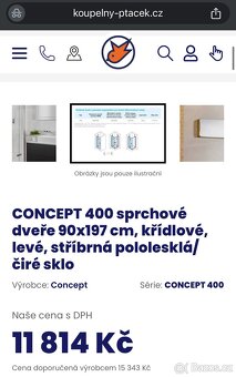 NOVÉ sprchové dveře 90x197 CONCEPT 400 - 4
