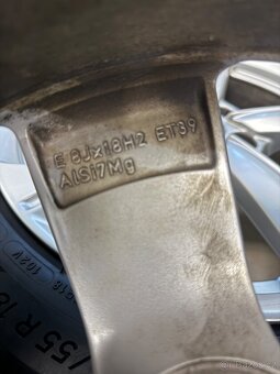 Alu kola Audi 5x112 r18 zimní pneu michelin 225/55 r18 et 39 - 4