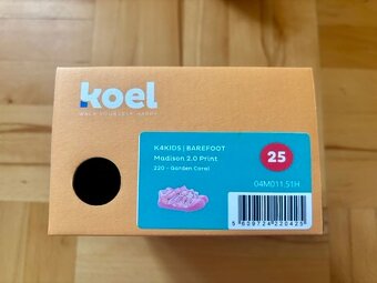 Dívčí barefoot boty K4Kids Madison 2 Print – vel. 25, Coral - 4