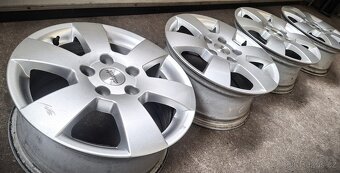 Alu disky Škoda 15" – 5x112 – velmi dobrý stav + ventily - 4