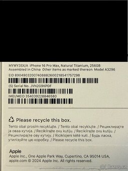 iPhone 16 Pro Max, 256GB, natural titan, TOP stav - 4