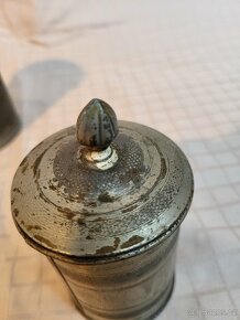 Staré plechové dózy, krabičky na čaj 2 ks EXCELSIOR - NIKL - 4