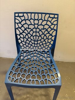 Set 8 židlí GRUVYER modré - 4