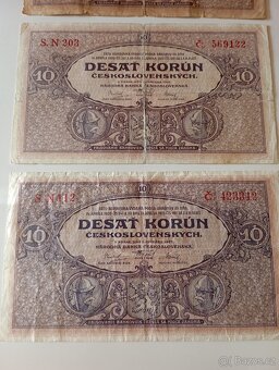 BANKOVKY 10 KČ 1927, SÉRIE B a N, VŠE NEPERFOROVANÉ - 4