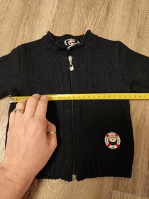 Teplý merino svetr na zip vel. 68 - 4