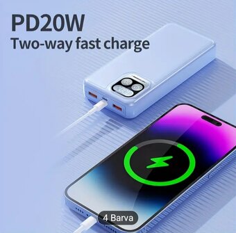 Powerbanka-rychlonabíječka 20.000mAh pro iOS-Android-W. NOVÁ - 4