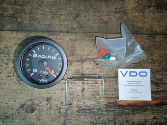 Nový VDO Vacuum meter 52mm - měřič podtlaku v sání - 4