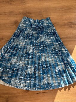 Dámská letní skládaná dlouhá sukně, modro- bílá, Hybrid, S/M - 4