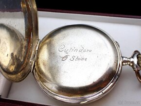 Švýcarské stříbrné kapesní hodinky - 4