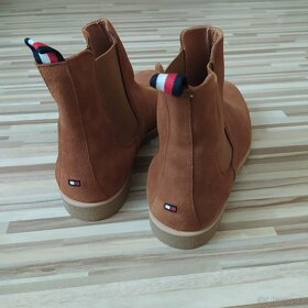PÁNSKÉ KOTNÍKOVÉ KOZAČKY | NOVÉ | HNĚDÉ | TOMMY HILFIGER - 4