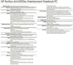 Prodám HP Pavilion dv6 2020 ec 2000,-Kč - 4