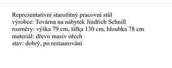 Starožitný psací stůl - 4