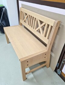 Nová lavice s úložným prostorem bělený buk masiv - 4