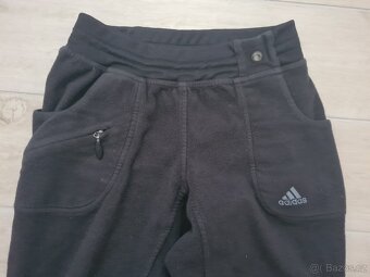 Černe fleesove teplaky Adidas vel 34 climawarm, nosene ale p - 4