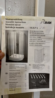 Sprchová zástěna čtvrtkruh 80 x 80 - 4