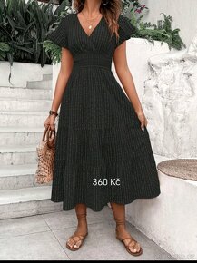Černé letní šaty L/XL - 4