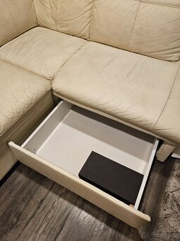 Kožena rohová sedací souprava - 4