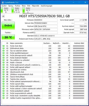 HDD disk HGST 500GB 2,5" SATA 7200ot/min.,7mm - 4