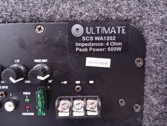 Prodam Active subwoofer 600w se zesilovačem uprostřed - 4