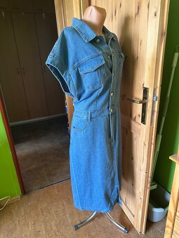 Džínové šaty velikost 44/46 - 4