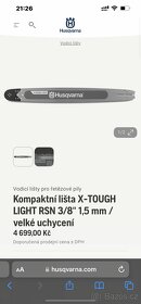 Kompaktní lišta X-TOUGH LIGHT RSN 3/8" 1,5 mm / velké uchyce - 4