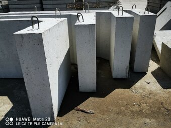 Prvky opěrné zdi, beton, T a L ,  T - 200 - T-520 cm  L-100 - 4