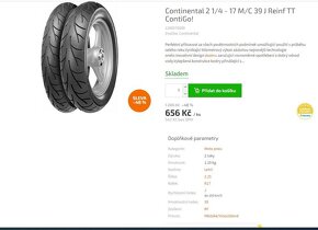 Continental 2 1/4 - 17 M/C 39 J Reinf TT ContiGo - 4