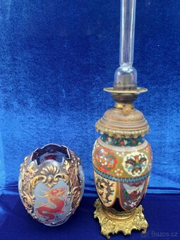 Petrolejová lampa, japonský motiv - 4