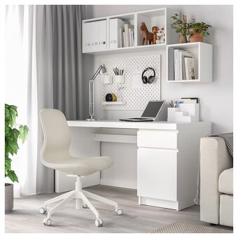 Konferenční židle, béžová / bílá, Ikea - 4