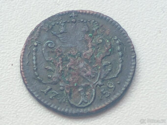 Mince 1 Pfennig z roku 1759 W, Fr. Lotrinský - 4