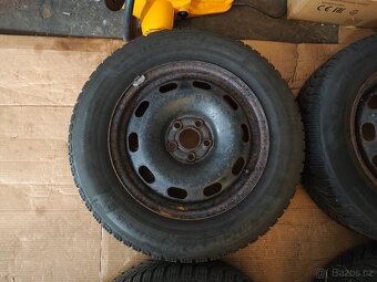 Zimní sada 7mm - Pneu 195/65 R15 - Plechové disky 5x100 R15 - 4