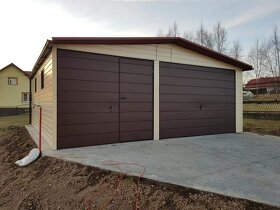 Plechová garáž 6x5,6x6,7x5 dvougaráž, dílná, Zahradní domek. - 4